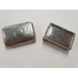 A Birmingham silver Card casealong with a Birmingham silver snuff Case presented to David Davies The