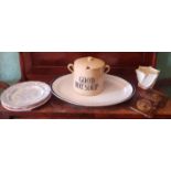 A quantity of Items to include a 19th Century Meat Charger, Belleek etc.
