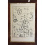 A Map of Antiquities of Kildare. 47 x 64.5cm.