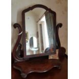 A William IV Mahogany Crutch Mirror.