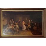 A large 19th Century Oil on Canvas with inscription J.G. Mulvany 1760 - 1838, The Mint at