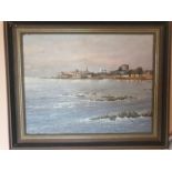 An oil on canvas of Joyces Tower Sandycove by James Morton signed LR.