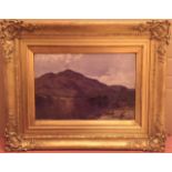 William Young RSW. 1845-1916. Loch Achray. An Oil on Canvas. Signed LR and inscribed with title