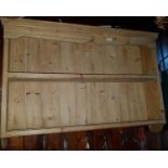 Withdrawn: A 19th Century open pine wall mounted Shelves 104 x 65 cms.