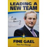 A signed Poster of Enda Kenny. 116 x 76cm.