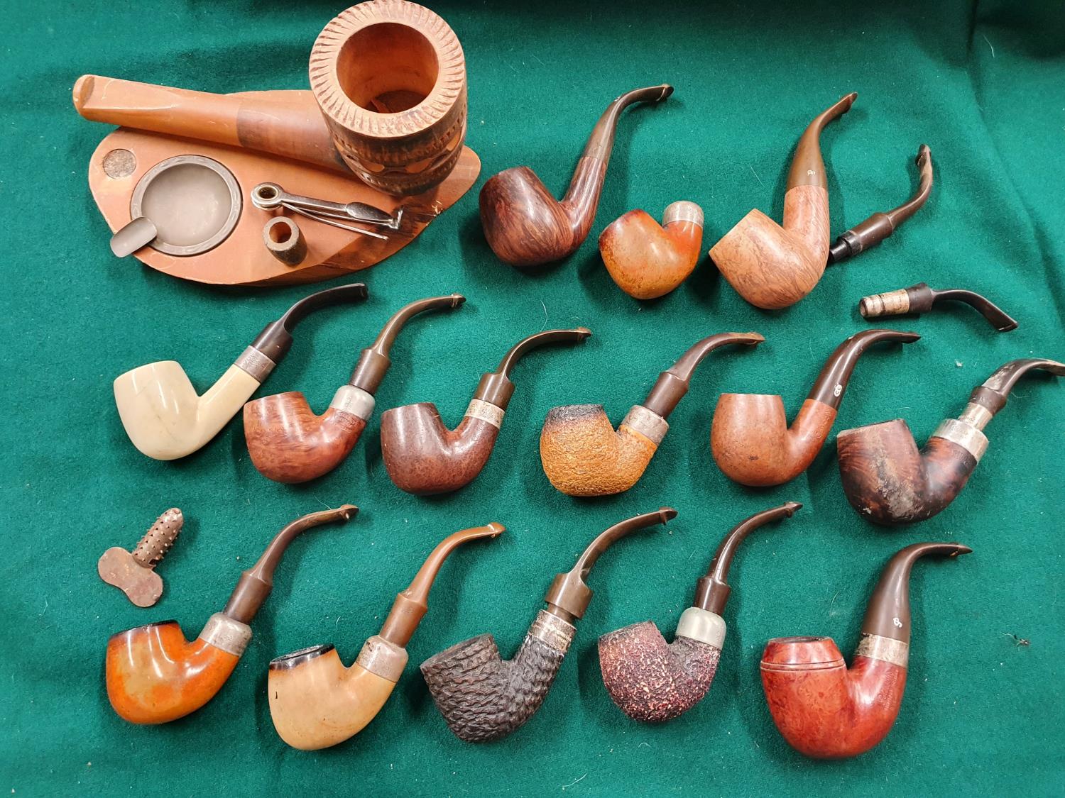 A good quantity of Pipes to include a quantity of Irish sliver ferrel ones fromPetersons of