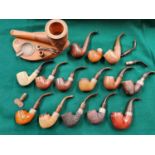 A good quantity of Pipes to include a quantity of Irish sliver ferrel ones fromPetersons of