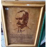 A Portlaoise Prison Picture of James Connolly. Signed verso along with two pub pictures/mirrors.