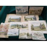 A good quantity of Irish landscape Watercolours , Late 19th Century - early 20th Century in one