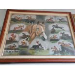 A well framed coloured Print of The Cheltenham Gold Cup winners.