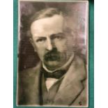 A Porcelain Photographic Portrait Plaque of David Lloyd George modelled by George Cartlidge after