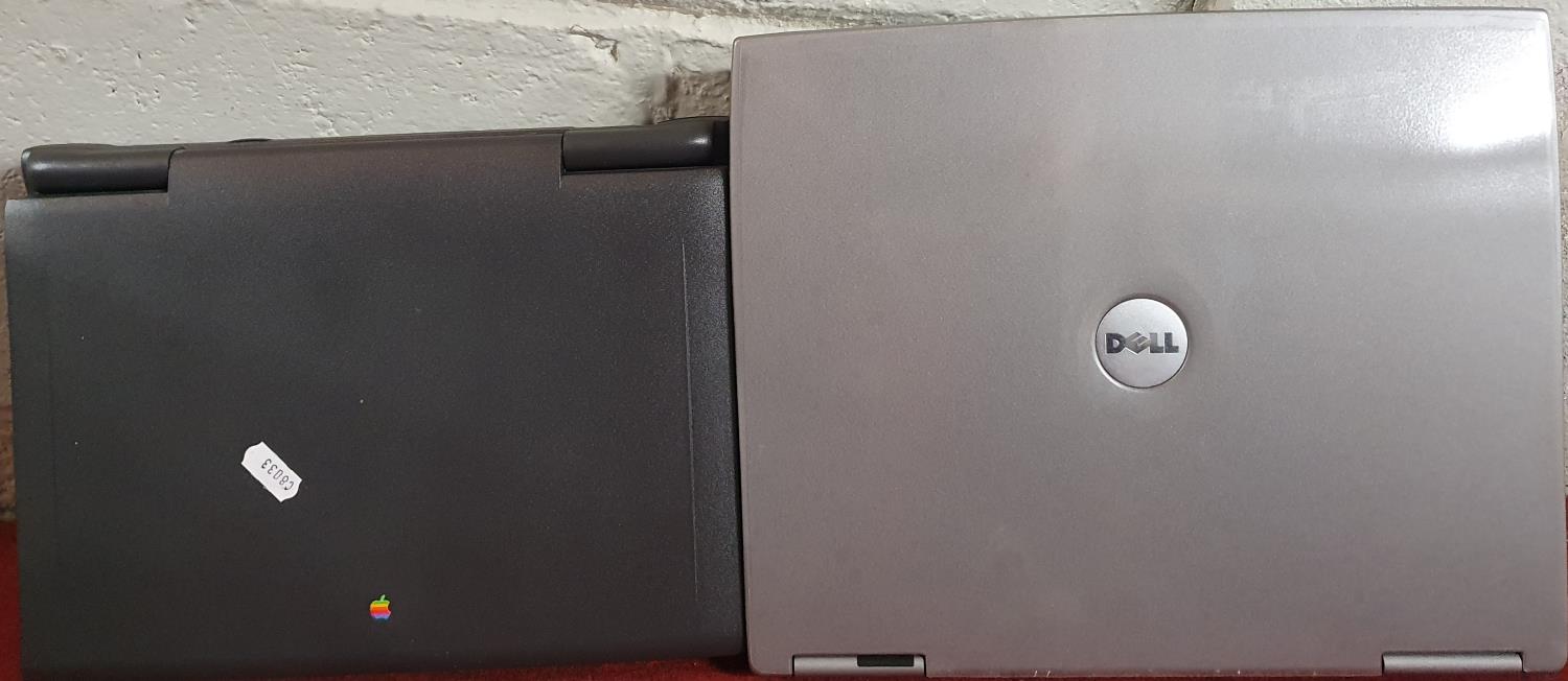 A Vintage Apple Microsoft Power Book 5300, a Dell latitude D600 laptop cased along with other - Image 2 of 3