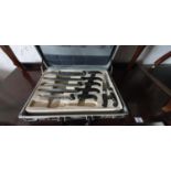 A cased Maybach Carving Set.