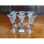 A set of six Victorian Sherry Glasses.