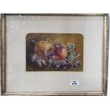 A 19th Century Watercolour, still life of Fruit. 22 x 15 cms.