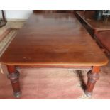 A good 19th Century Mahogany D end two leaf Dining Table. Circa 1860. 243 cms Long x 120 c 71cms H.