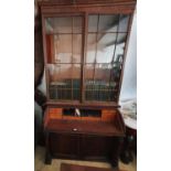 A really good Regency Mahogany Secretaire Bookcase lacking shelves. 127 x 58 x 247cm.