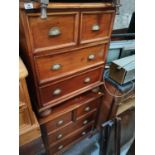 Two good Mahogany Chests/bedside chests. 66 w x 76 h x 39 d cms.