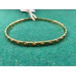 A continental gold Bangle. approx 11gms.