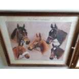 After D Snee. Five Great Steeplechases. A coloured well framed Print.