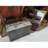 Two Miniature Chests, a Mirror, Stool and a vintage sewing machine.