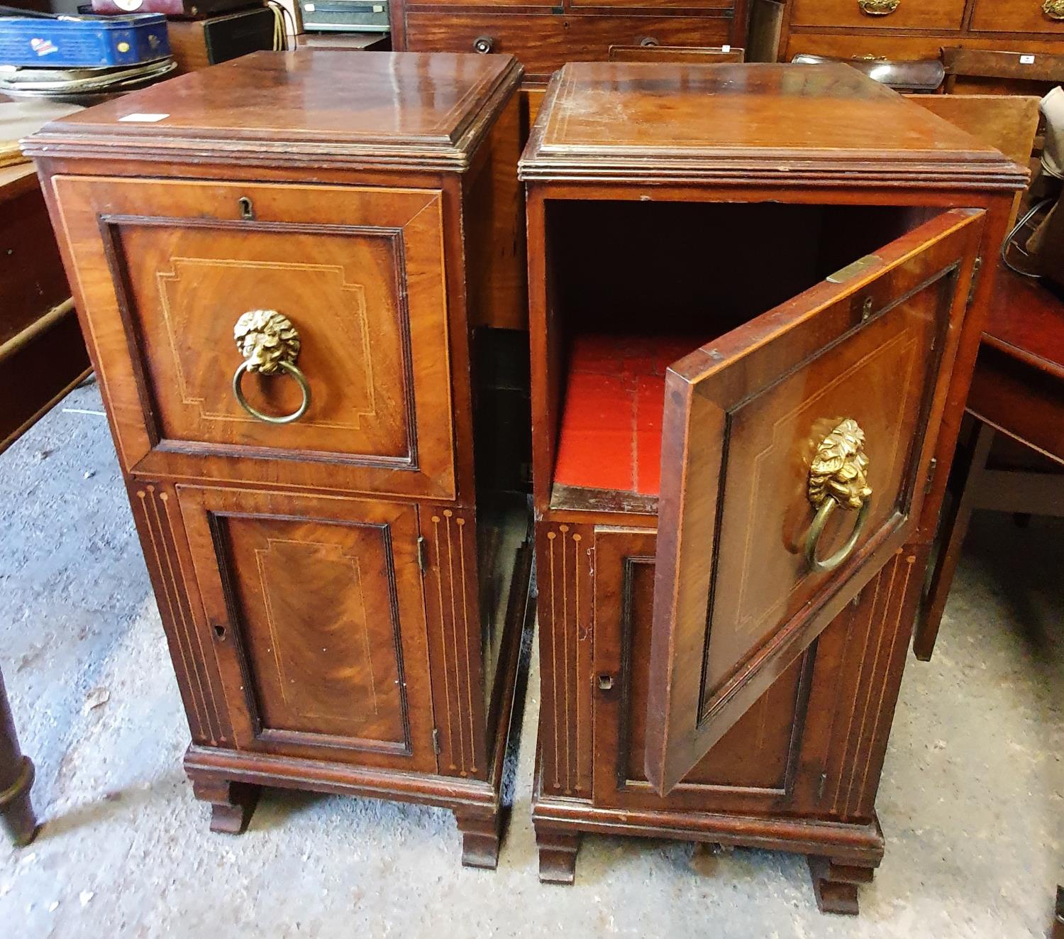 A fabulous pair of early 19th Century Mahogany Pedestals (originally a sideboard).