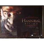 A framed Hannibal Rising Movie Poster along with a Planet of the Apes framed Movie Poster.