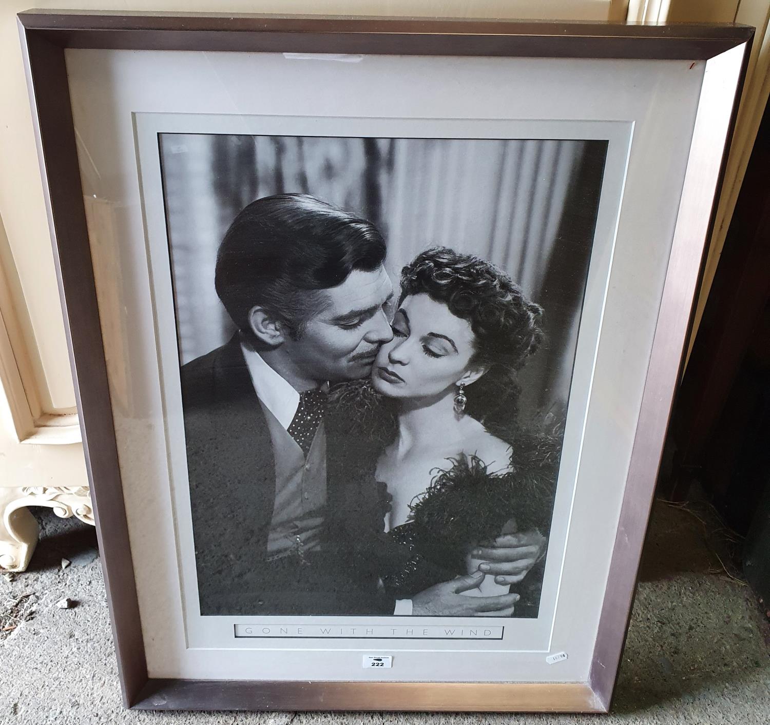 Two large stills Prints from famous films. 'Gone with the wind and Casablanca'. in good silvered