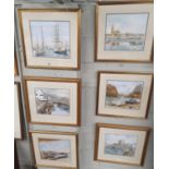 A lovely set of six late 20th Century Watercolours of Irish scenes by W Blair. Signed and dated.