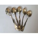 A set of silver Tea Spoons.