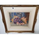 A really good 19th Century Still life Watercolour of grapes by C A Holding. 29 x 24 cms.