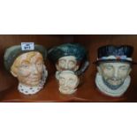 Four Royal Doulton Toby Jugs.