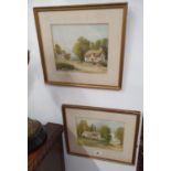 A good pair of early 20th Century Watercolours by E D Humphreys 1936. Signed LR. 23 x 18 cms.