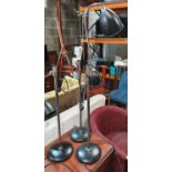 Three Industrial style Table Lamps.