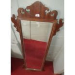 A late 19th early 20th Century Mahogany Wall Mirror. 30 x 109 cms.