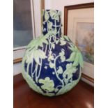 The property of The 5 star Hotel in London. A Jean Baggio for Franz Majolica style Bulbous Vase with