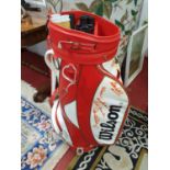 A Golf Bag with signatures from The British Seniors Open 1996.