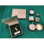 A quantity of Pocket Watches and other Jewellery to include an Elgin National watch company.