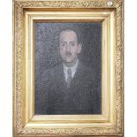 An early 20th Century Oil on Canvas of a Distinguished Gentleman, circa 1920's in a gilt frame. 52 x