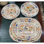 A 19th Century Hand Painted Masons Ironstone China.