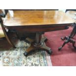 A really good William 1Vth Mahogany Foldover Card Table on a platform base. 92 x 46x 72 cms H.