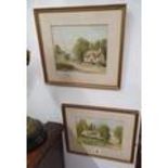 A good pair of early 20th Century Watercolours by E D Humphreys 1936. Signed LR. 23 x 18 cms.