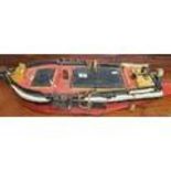 An early 20th Century Scratch built Model of a Boat, possibly Cornish. L 77cms.