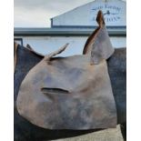 Ten Leather Saddle Covers.