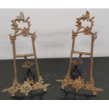 ECBERTS CHAPEL-WESSEX: A pair of Metal Stands.47h cms.