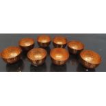 SILK ROAD: A set of eight Copper Bowls.