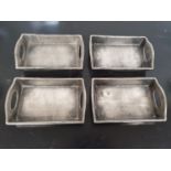 SILK ROAD: Four Metal Trays.23 x 15 cms.