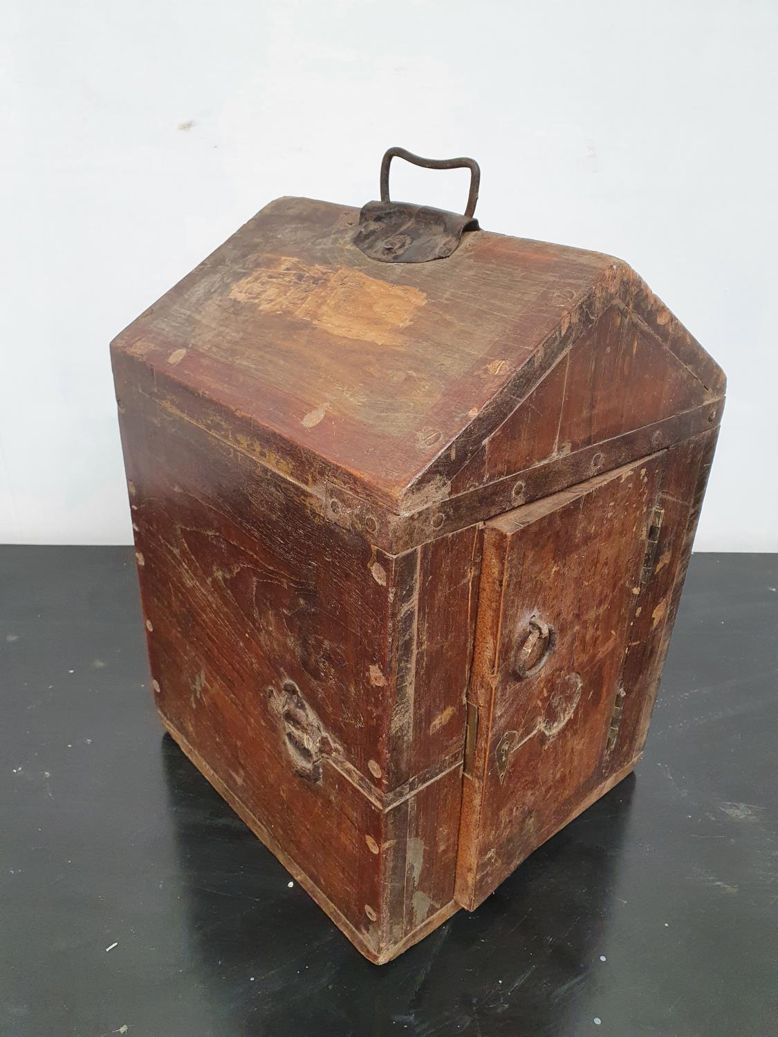 A Timber Table Cabinet.28w x 29 x 41h cms.