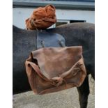 A Leather Saddle Pannier Bag.