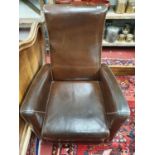 A really good Brown Leather easy Armchair.